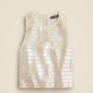 Crochet sequin tank top